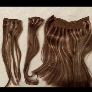 Halo ash brown highlights extensions